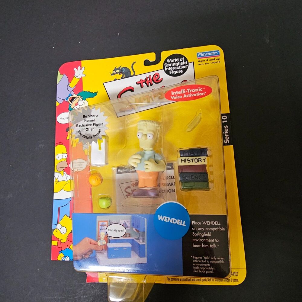 Wendell World of Springfield Simpsons Intellitronic Figure 2002 NIP READ